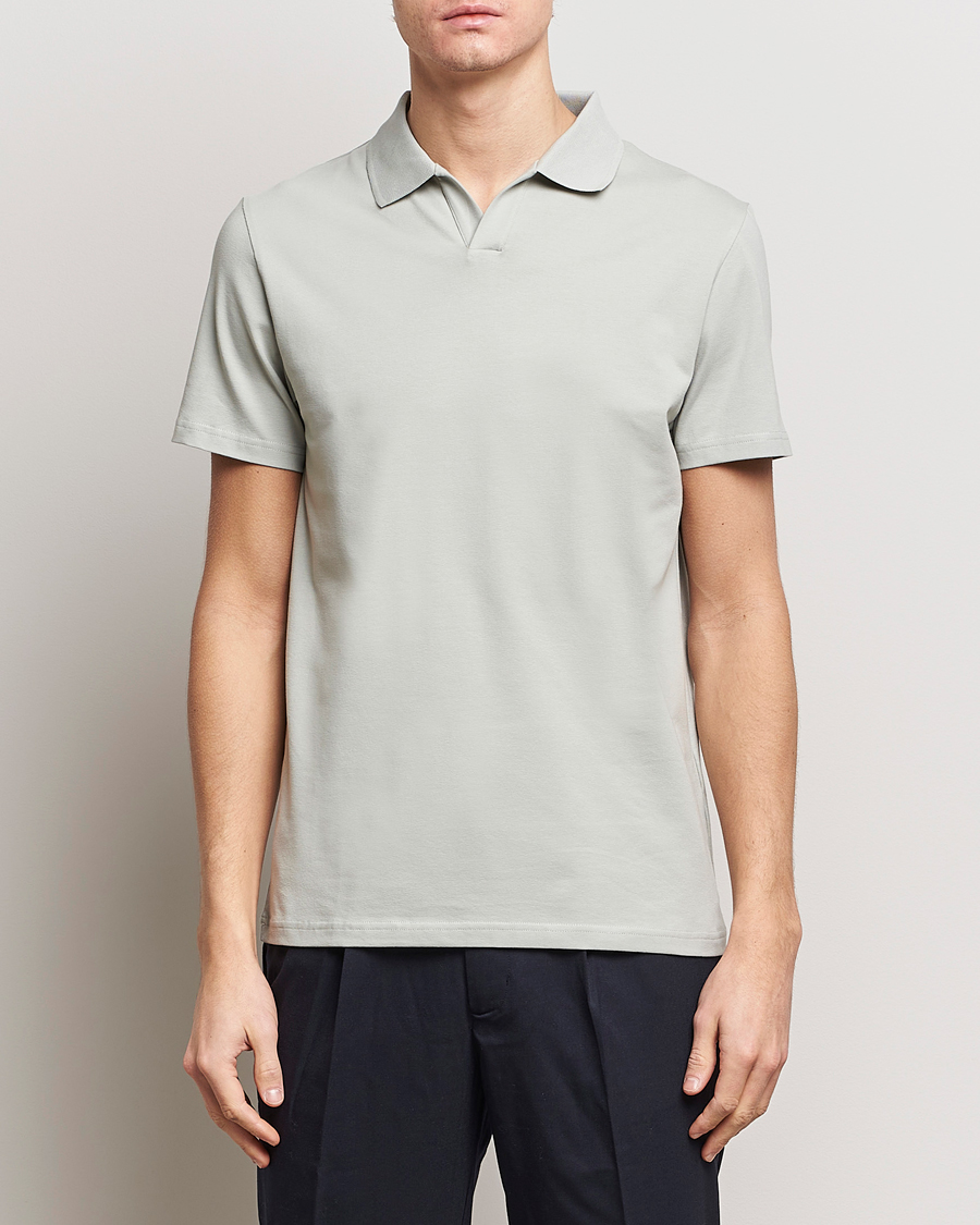 Hombres |  | Filippa K | Soft Lycra Polo T-Shirt Green Grey