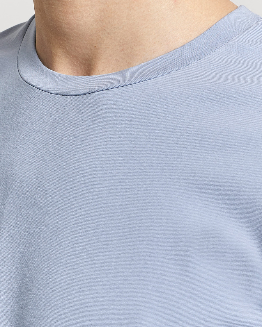 Hombres | Camisetas | Filippa K | Soft Lycra T-Shirt Faded Blue