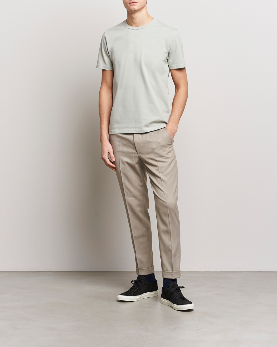 Hombres | Camisetas | Filippa K | Soft Lycra T-Shirt Green Grey
