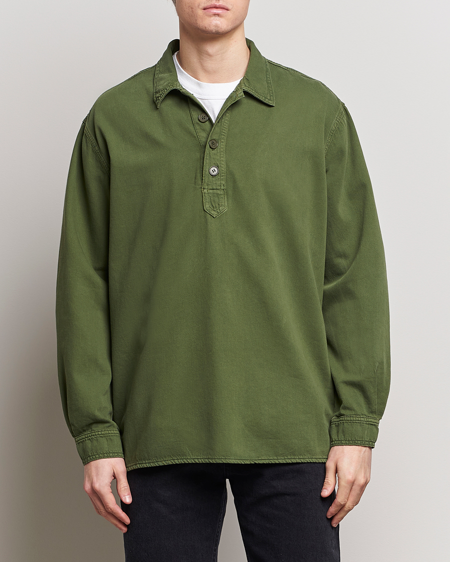 Hombres | Camisas casuales | Jeanerica | Lala Popover Shirt Green