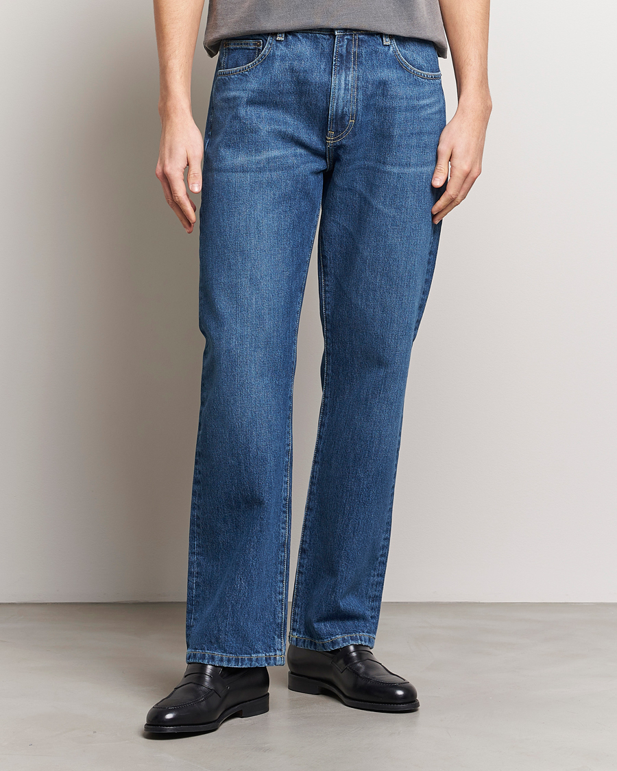 Hombres | Straight leg | Jeanerica | SM010 Straight Jeans Tom Mid Blue Wash