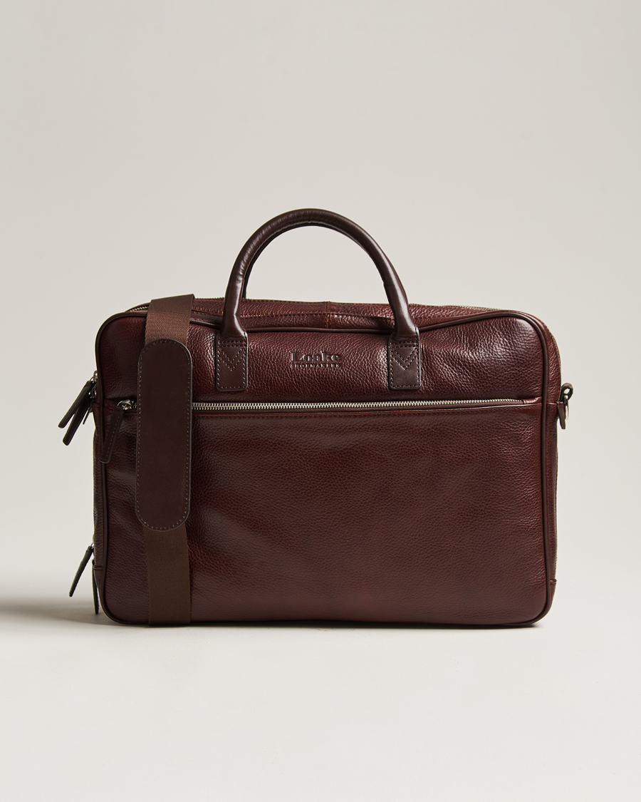 Hombres | Bolsos | Loake Shoemakers | Westminster Grain Leather Briefcase Dark Brown