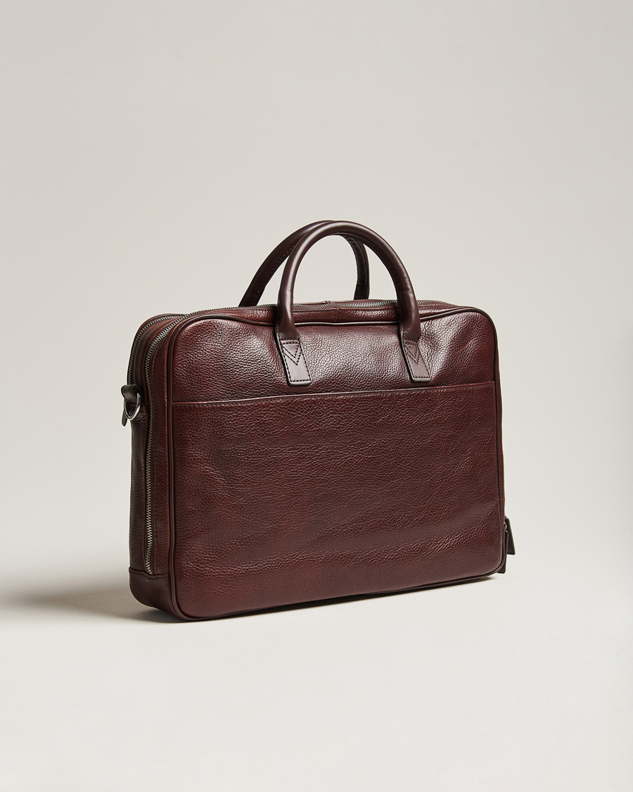 Hombres | Bolsos | Loake Shoemakers | Westminster Grain Leather Briefcase Dark Brown
