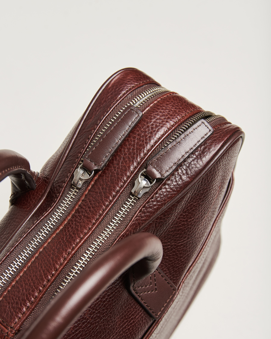 Hombres | Bolsos | Loake Shoemakers | Westminster Grain Leather Briefcase Dark Brown