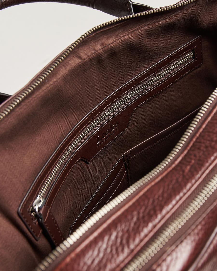 Hombres | Bolsos | Loake Shoemakers | Westminster Grain Leather Briefcase Dark Brown