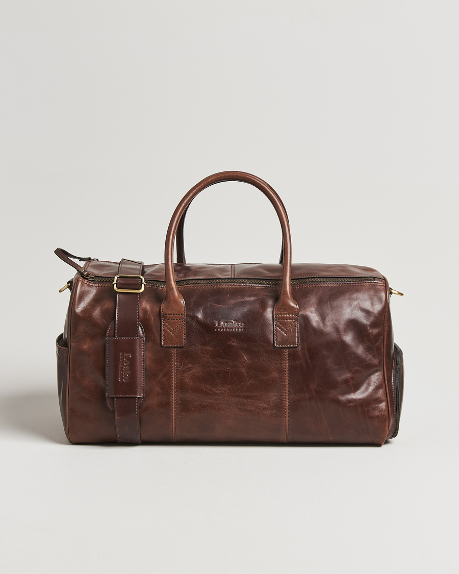 Hombres | Bolsos | Loake Shoemakers | Devon Leather Travel Bag Dark Brown
