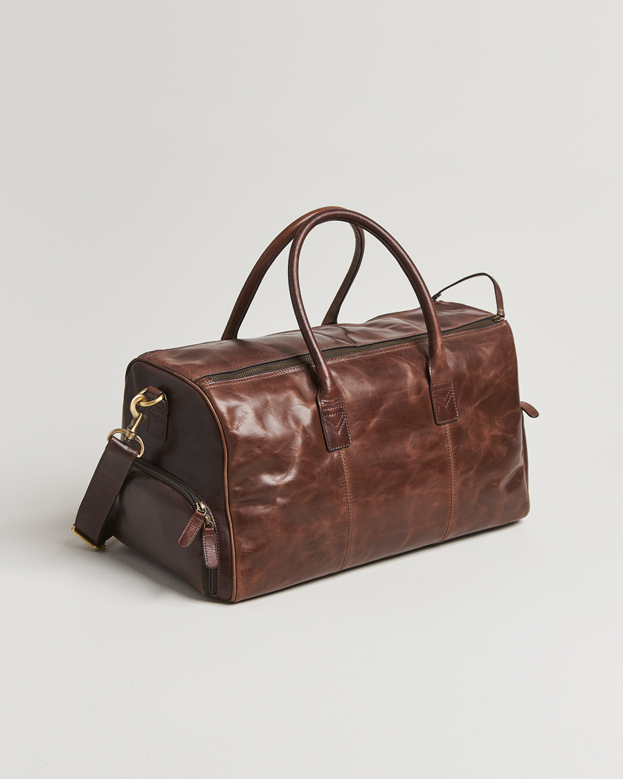 Hombres | Bolsos | Loake Shoemakers | Devon Leather Travel Bag Dark Brown