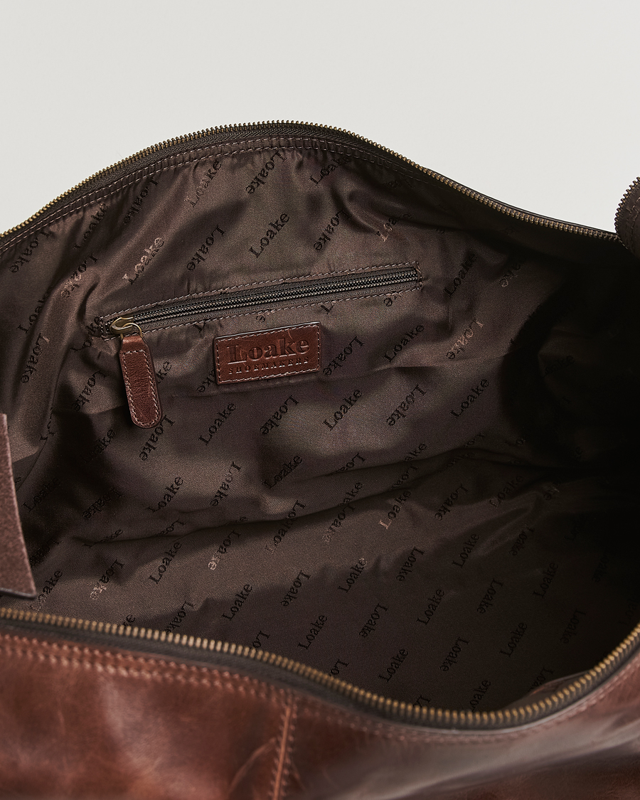 Hombres | Bolsos | Loake Shoemakers | Devon Leather Travel Bag Dark Brown