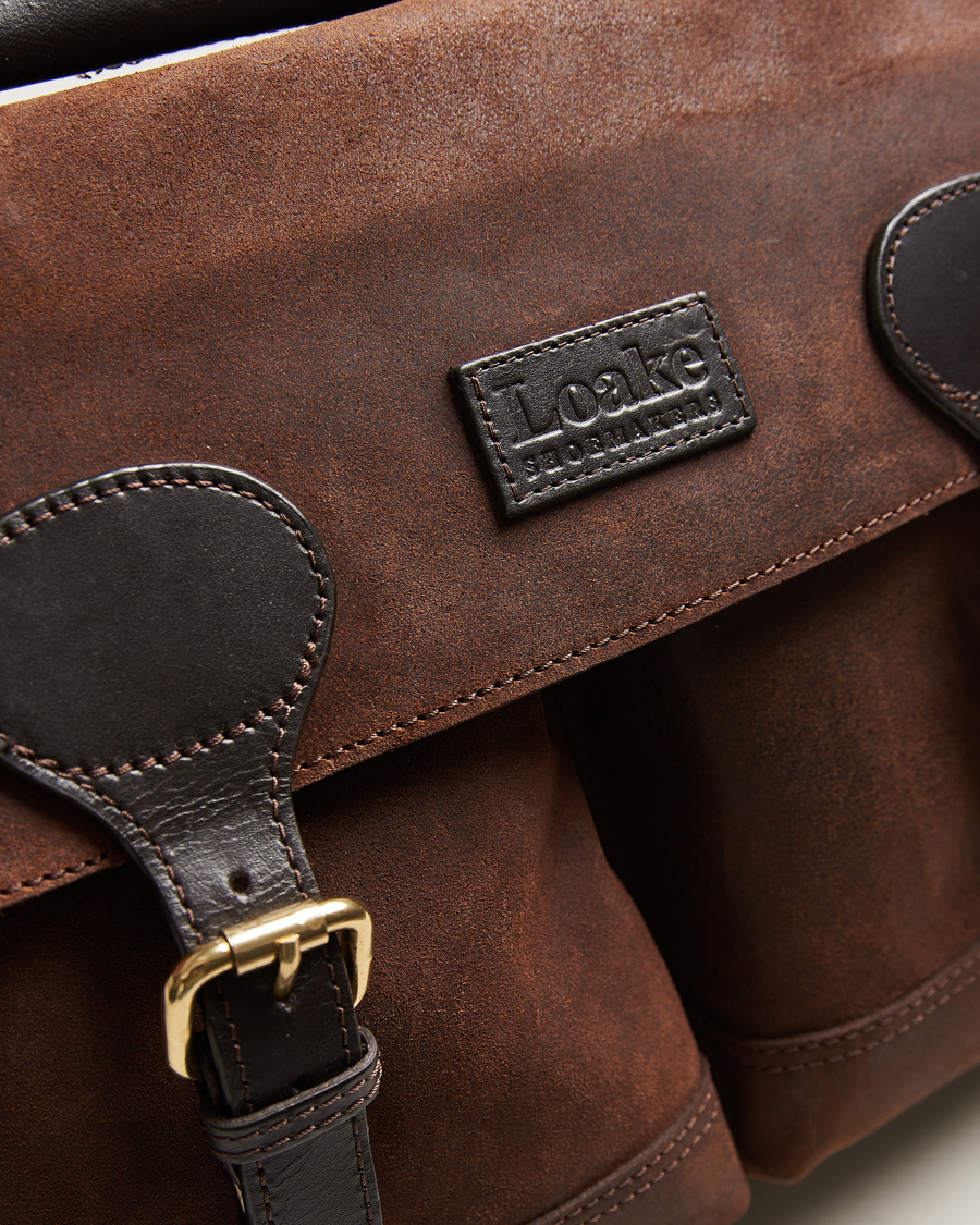 Hombres | Loake 1880 Blackfriars Suede/Leather Briefcase Brown | Loake 1880 | Blackfriars Suede/Leather Briefcase Brown