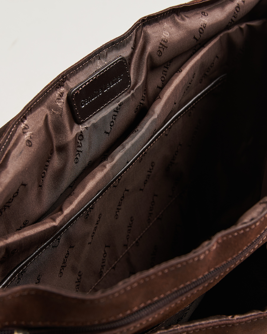 Hombres | Loake 1880 Blackfriars Suede/Leather Briefcase Brown | Loake 1880 | Blackfriars Suede/Leather Briefcase Brown