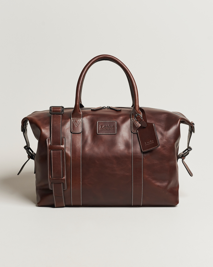 Hombres | Bolsos | Loake Shoemakers | Balmoral Veg Tanned Leather Overnight Bag Brown