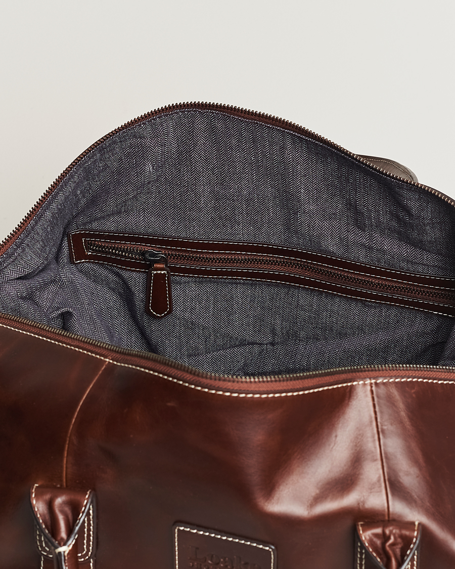 Hombres | Bolsos | Loake Shoemakers | Balmoral Veg Tanned Leather Overnight Bag Brown