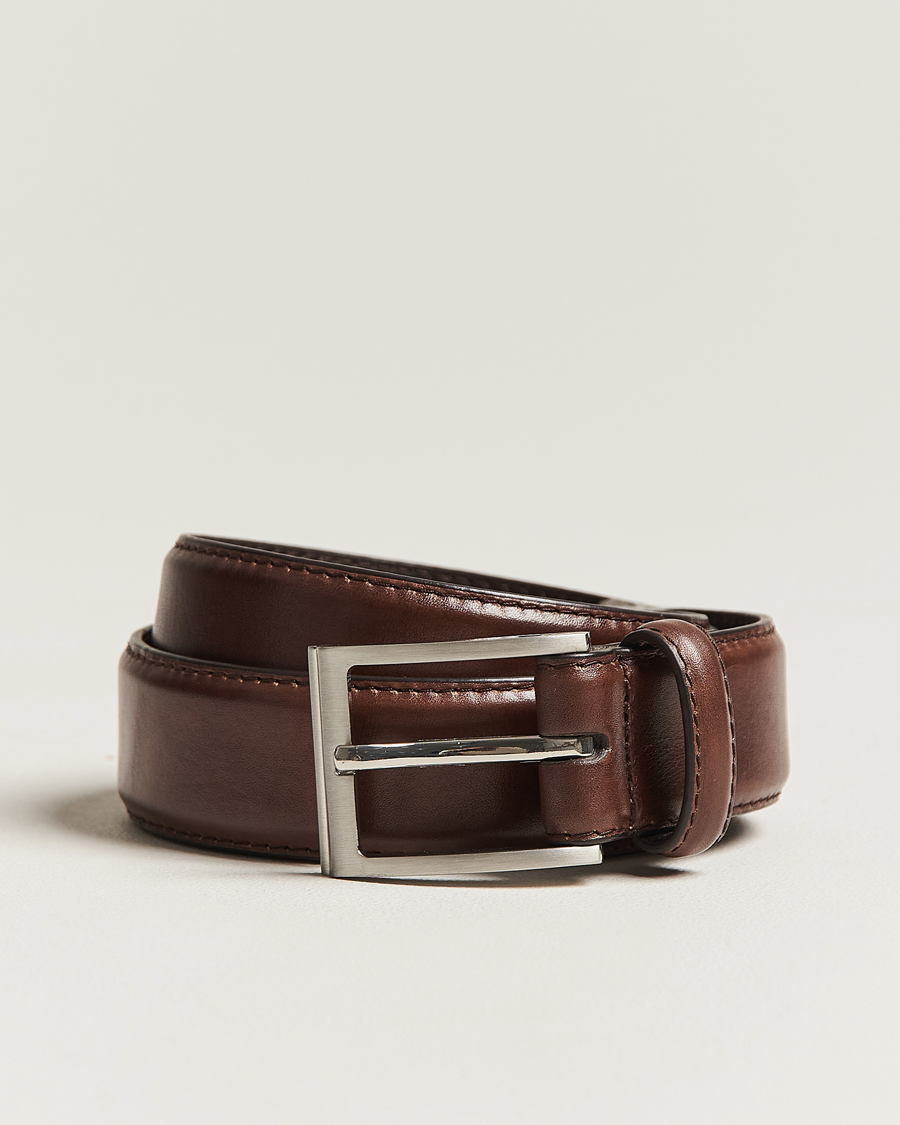 Hombres | Cinturones | Loake Shoemakers | Philip Leather Belt Dark Brown