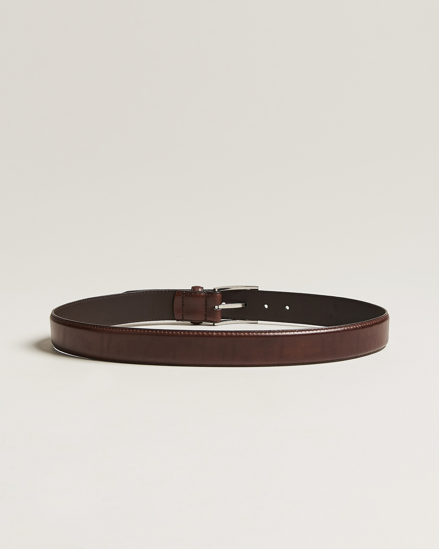 Hombres | Cinturones de cuero | Loake 1880 | Philip Leather Belt Dark Brown