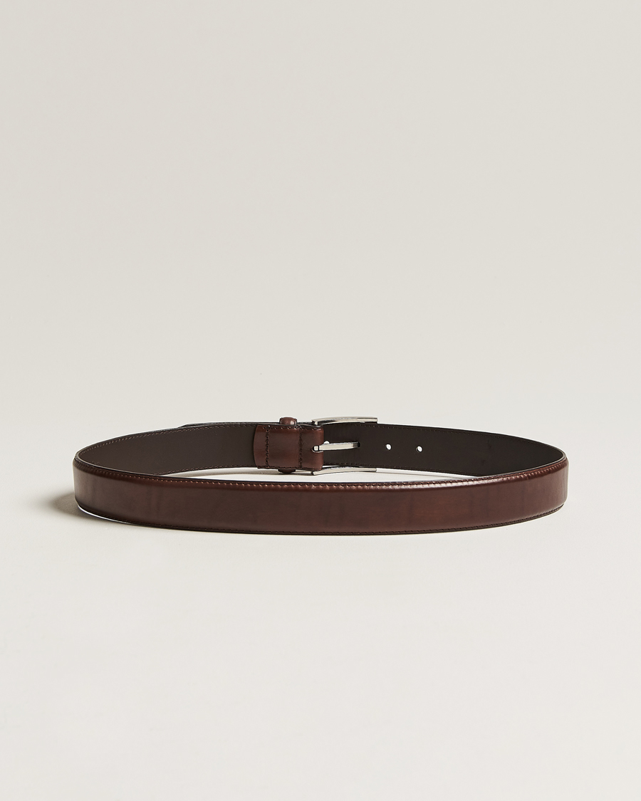 Hombres | Cinturones | Loake Shoemakers | Philip Leather Belt Dark Brown