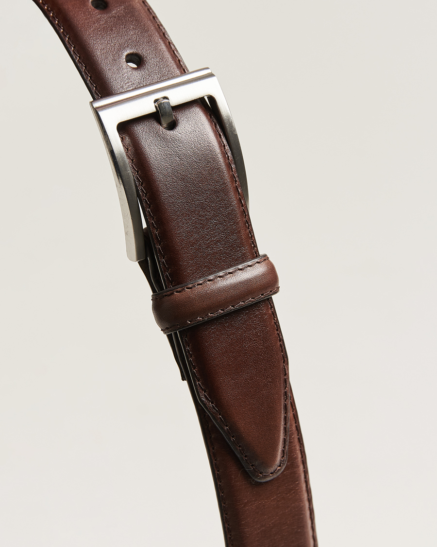 Hombres | Cinturones | Loake Shoemakers | Philip Leather Belt Dark Brown