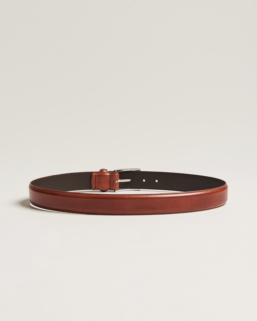 Hombres | Accesorios | Loake 1880 | Philip Leather Belt Mahogany