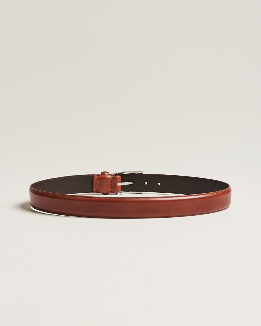 Hombres | Cinturones | Loake Shoemakers | Philip Leather Belt Mahogany