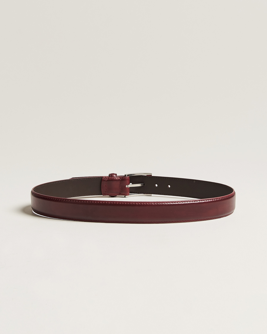 Hombres | Accesorios | Loake 1880 | Philip Leather Belt Burgundy