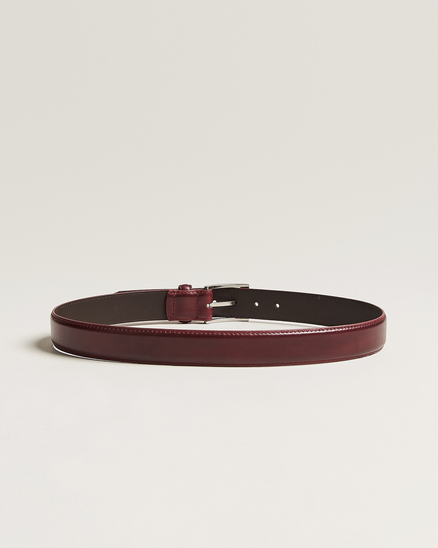Hombres | Cinturones | Loake Shoemakers | Philip Leather Belt Burgundy