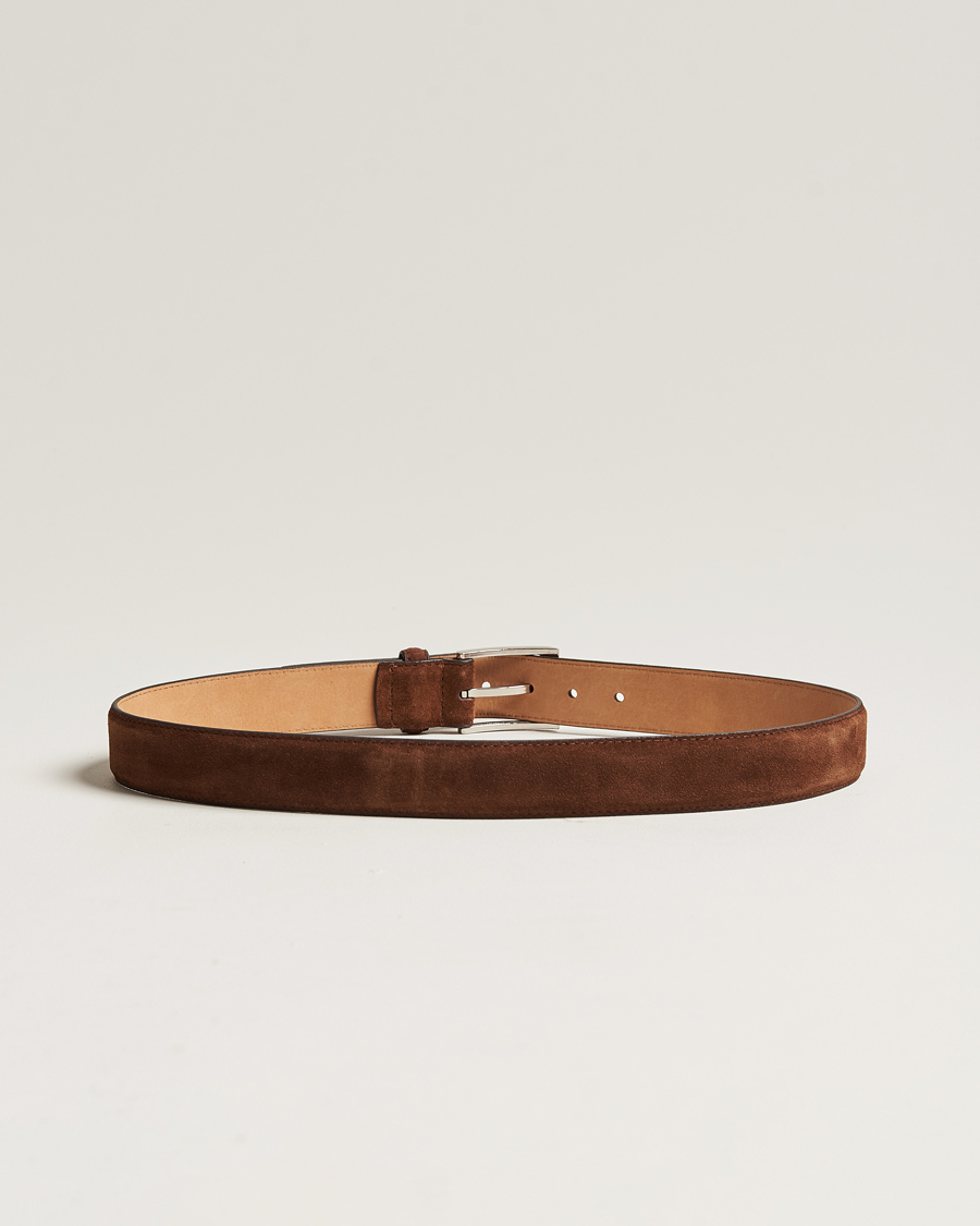Hombres | Cinturones | Loake Shoemakers | William Suede Belt Brown