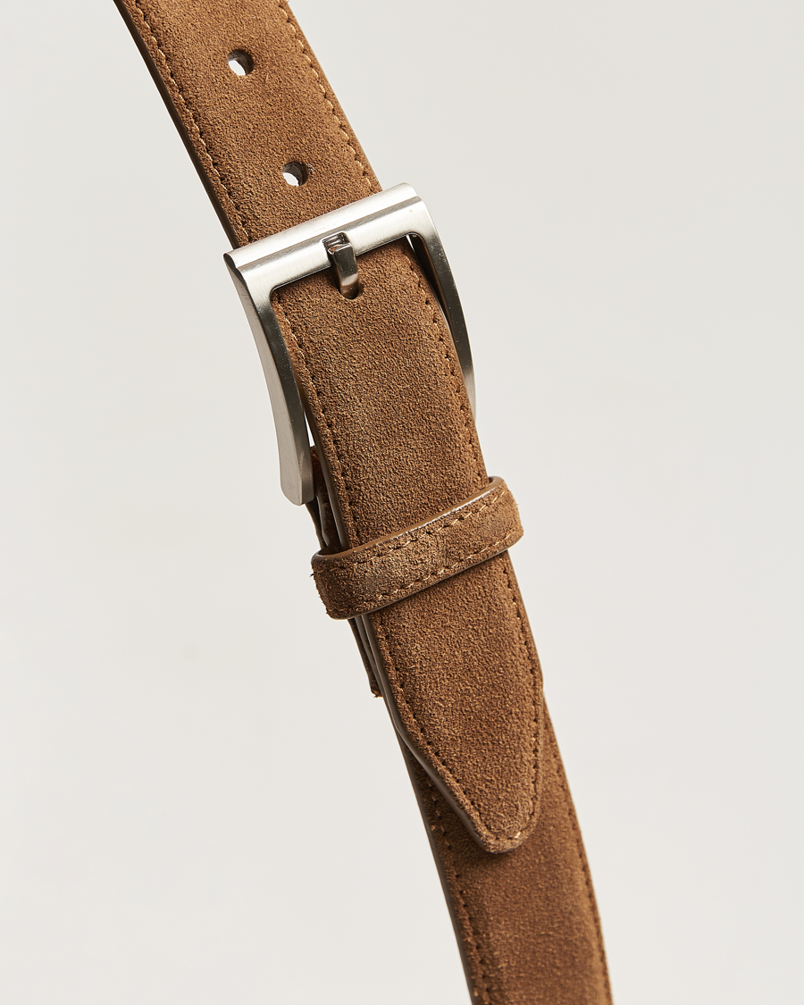 Hombres | Cinturones | Loake Shoemakers | William Suede Belt Tan