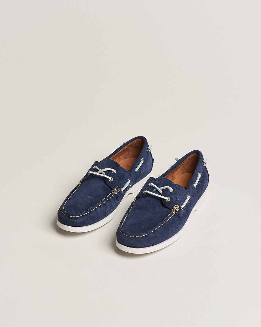 Hombres | Polo Ralph Lauren Merton Suede Boat Shoe Hunter Navy | Polo Ralph Lauren | Merton Suede Boat Shoe Hunter Navy