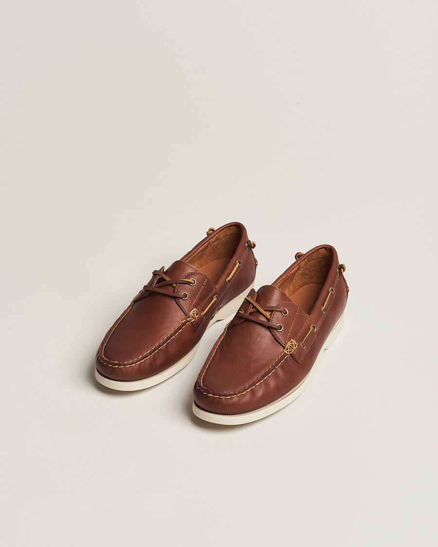 Hombres | Zapatos náuticos | Polo Ralph Lauren | Merton Leather Boat Shoe Tan