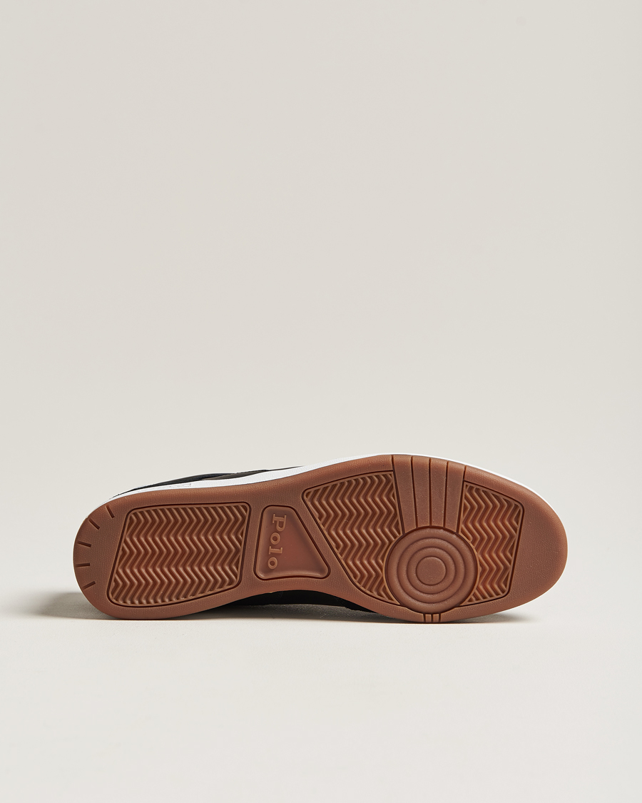 Hombres | Polo Ralph Lauren CRT Leather/Suede Sneaker Black/White | Polo Ralph Lauren | CRT Leather/Suede Sneaker Black/White