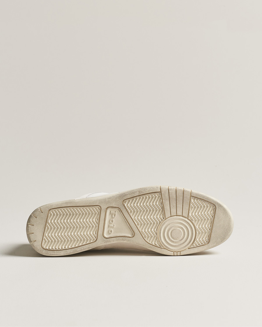 Hombres | Polo Ralph Lauren Court Luxury Leather/Suede Sneaker White | Polo Ralph Lauren | Court Luxury Leather/Suede Sneaker White