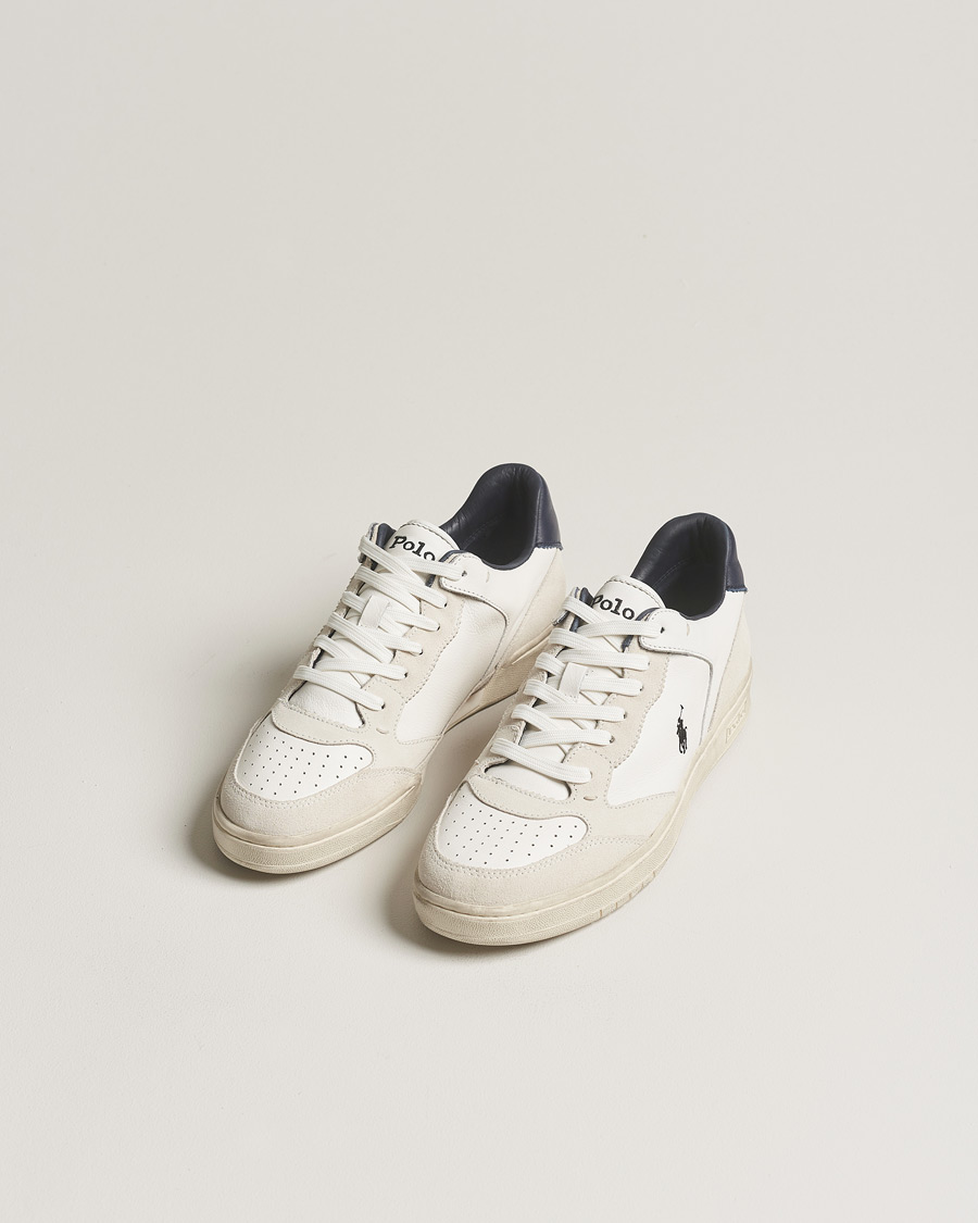 Hombres | Zapatillas blancas | Polo Ralph Lauren | Court Luxury Leather/Suede Sneaker White