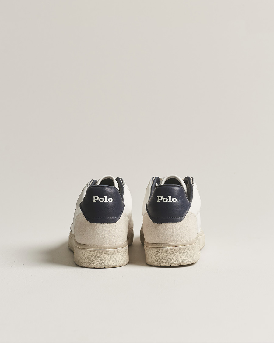 Hombres | Polo Ralph Lauren Court Luxury Leather/Suede Sneaker White | Polo Ralph Lauren | Court Luxury Leather/Suede Sneaker White