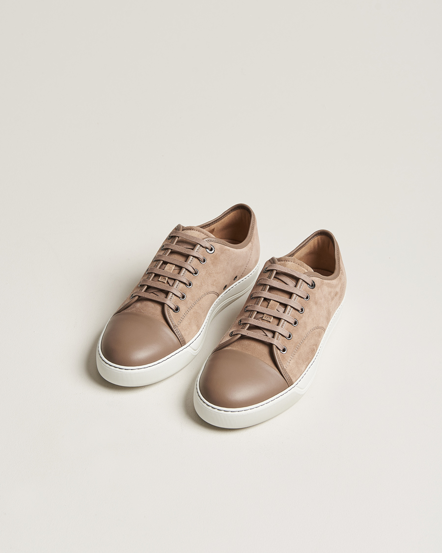 Hombres | Lanvin Nappa Cap Toe Sneaker Beige | Lanvin | Nappa Cap Toe Sneaker Beige