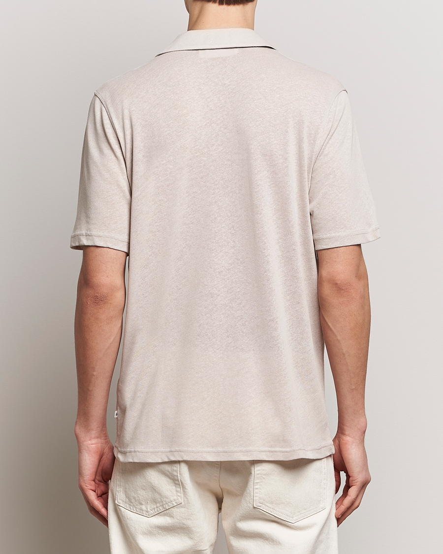 Hombres | Camisas | Samsøe Samsøe | Samartin Cotton/Linen Short Sleeve Shirt Moonstruck