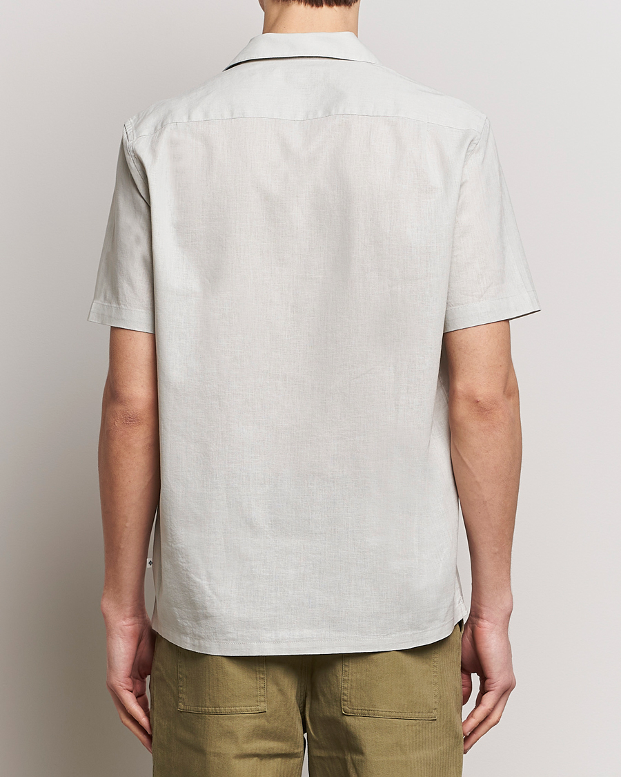 Hombres | Camisas | Samsøe Samsøe | Avan Linen/Cotton Short Sleeve Shirt Moonstruck