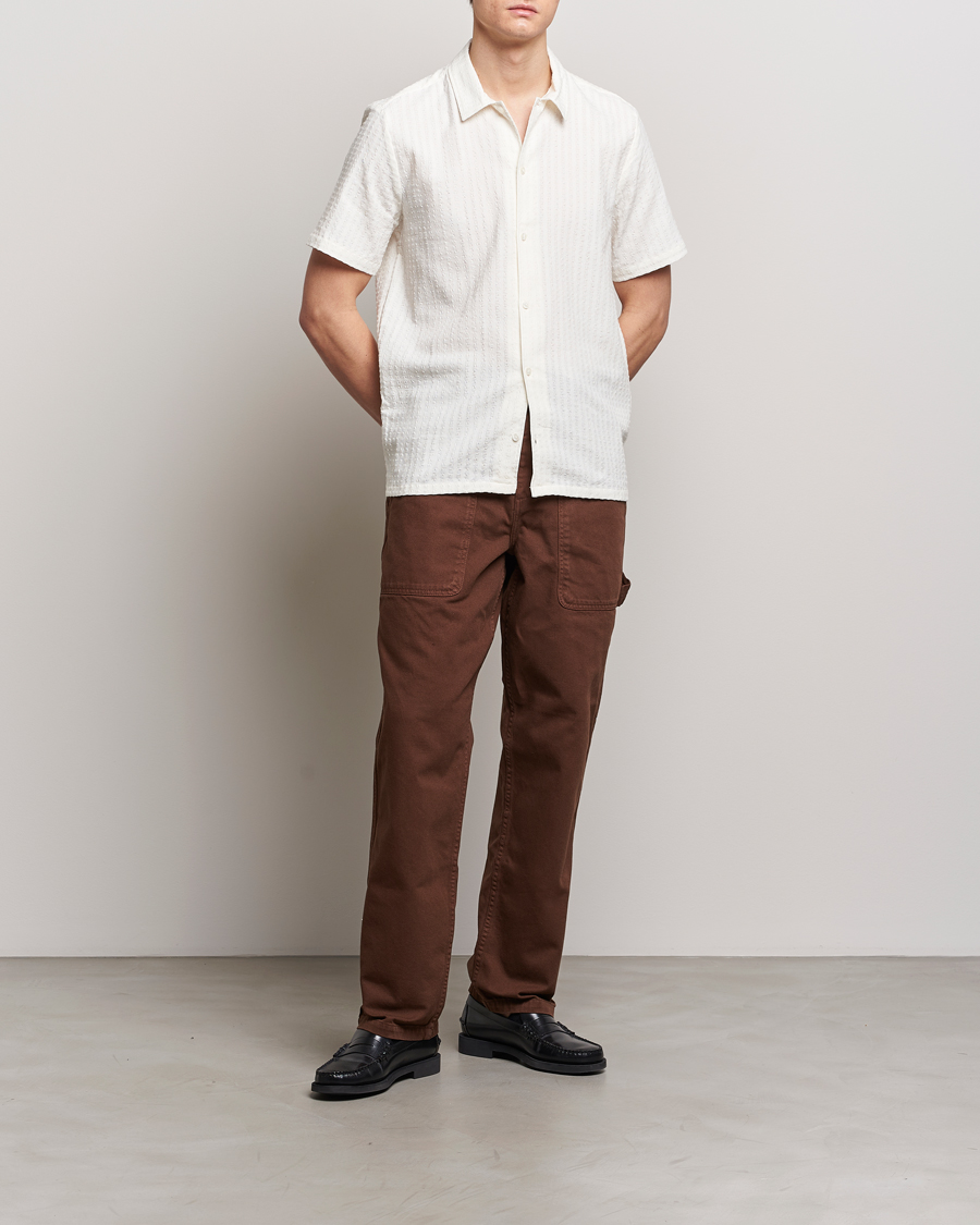 Hombres |  | Samsøe Samsøe | Avan Structured Short Sleeve Shirt White