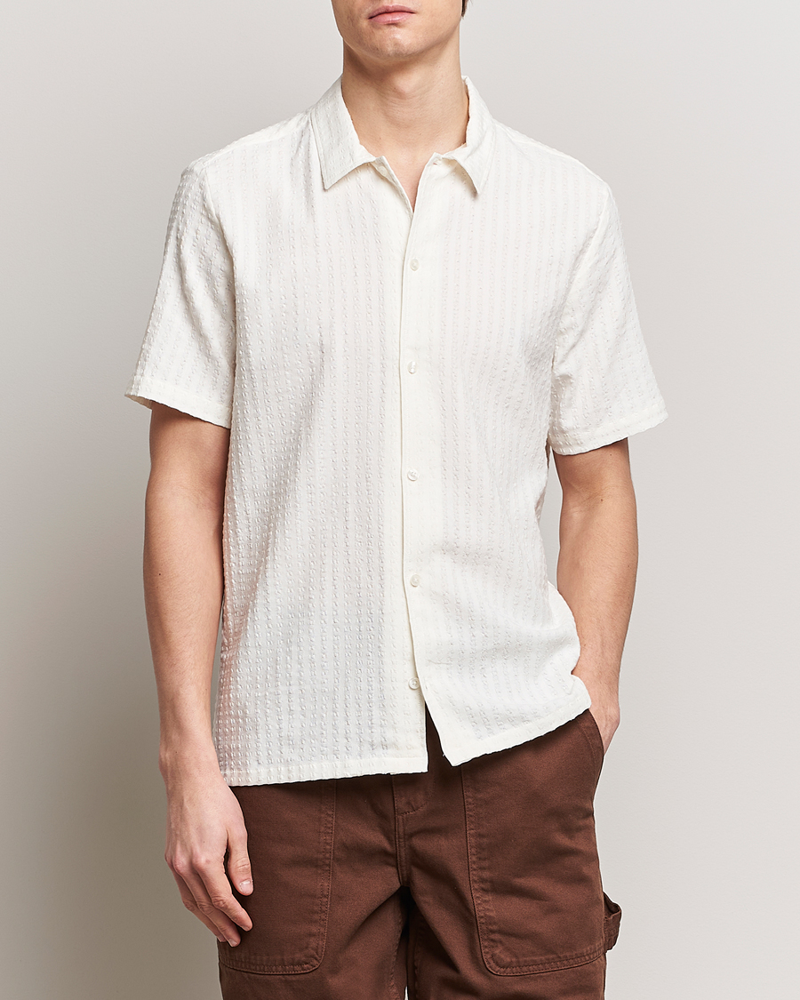Hombres | Casual | Samsøe Samsøe | Avan Structured Short Sleeve Shirt White