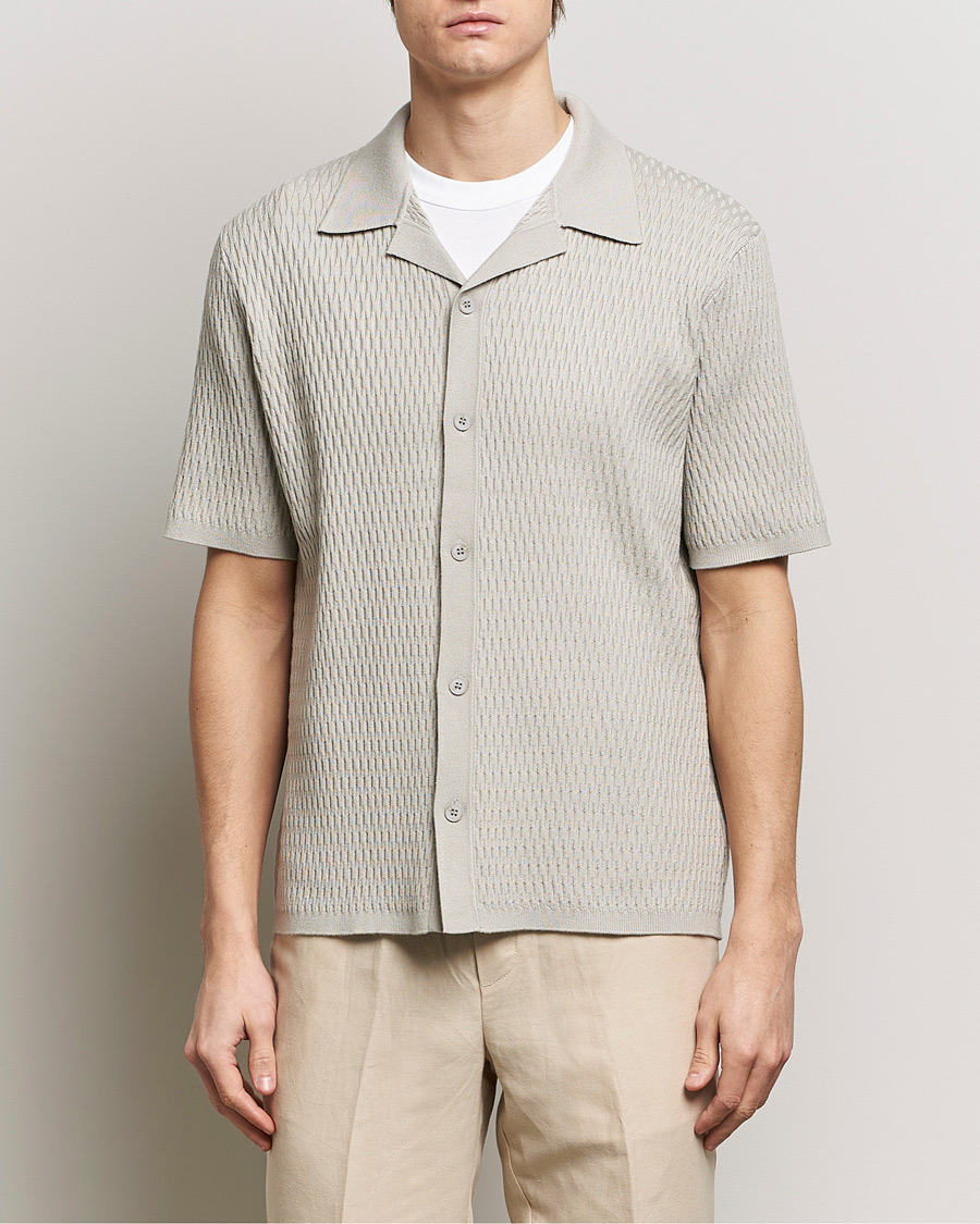 Hombres | Casual | Samsøe Samsøe | Sagabin Resort Collar Short Sleeve Shirt Moonstruck