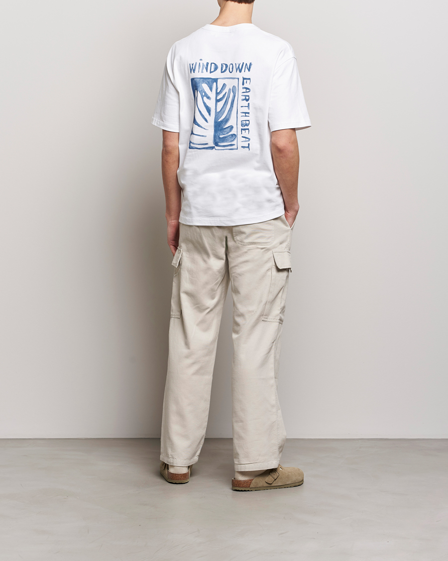 Hombres | Camisetas | Samsøe Samsøe | Sawind Printed Crew Neck T-Shirt White