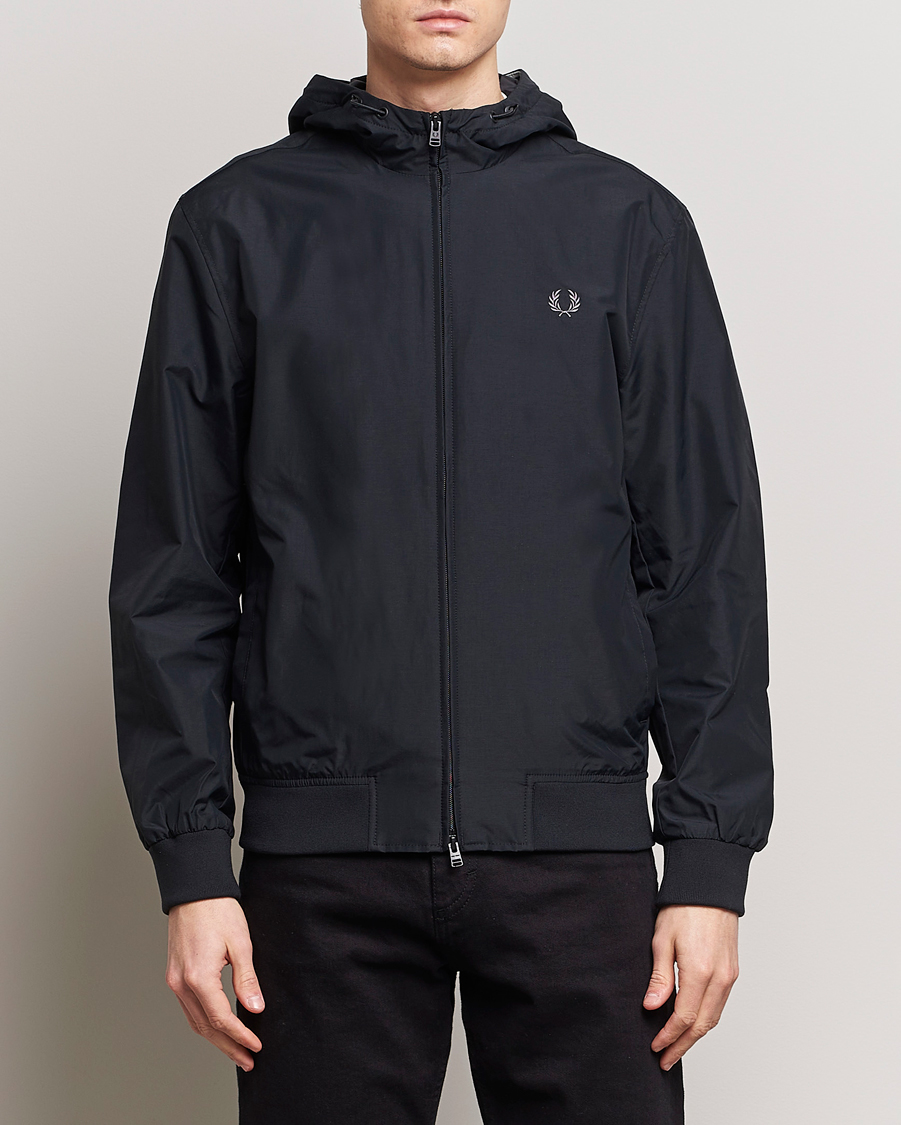 Hombres | Chaquetas ligeras | Fred Perry | Brentham Hooded Jacket Black
