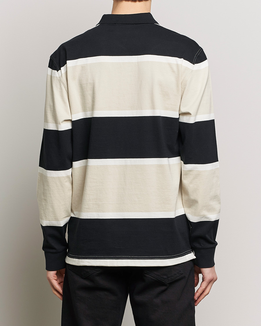 Hombres | Jerséis y prendas de punto | Fred Perry | Relaxed Striped Rugby Shirt Oatameal/Black