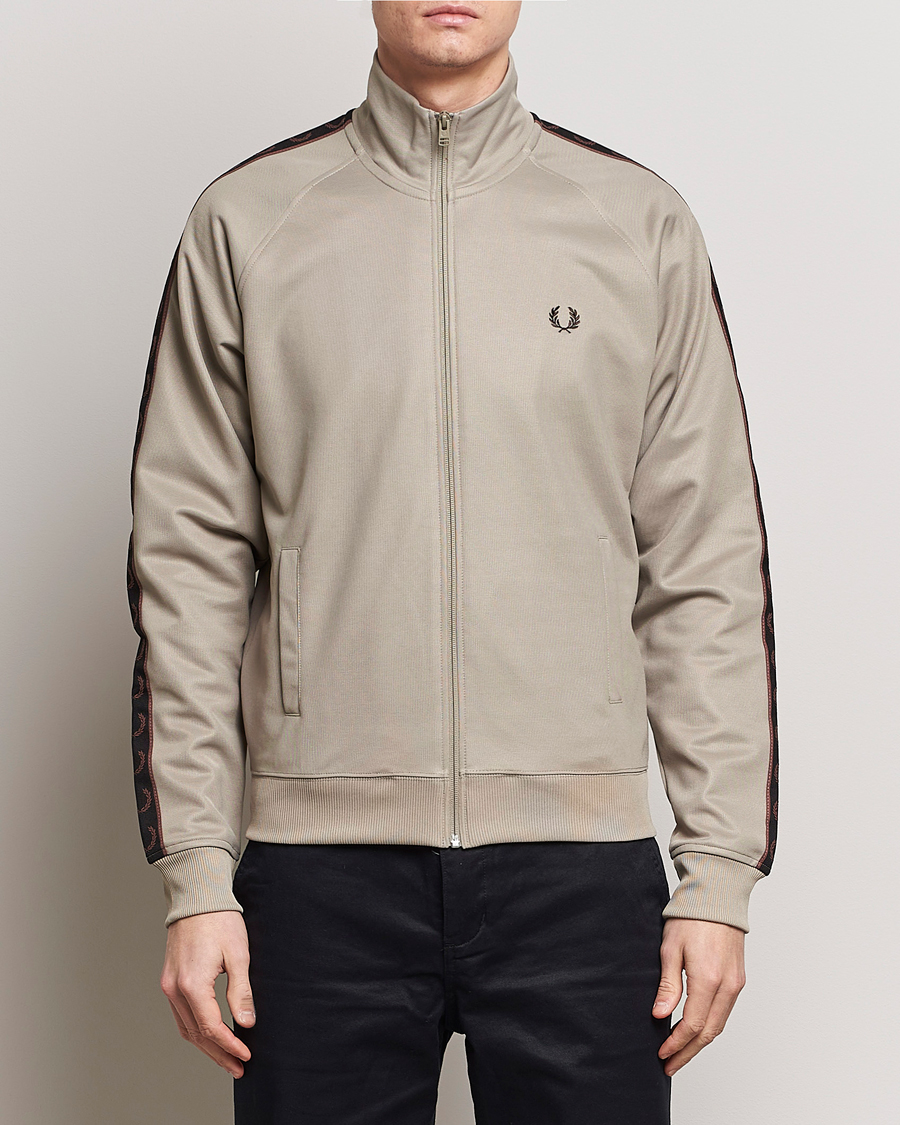 Hombres | Best of British | Fred Perry | Taped Track Jacket Warm Grey