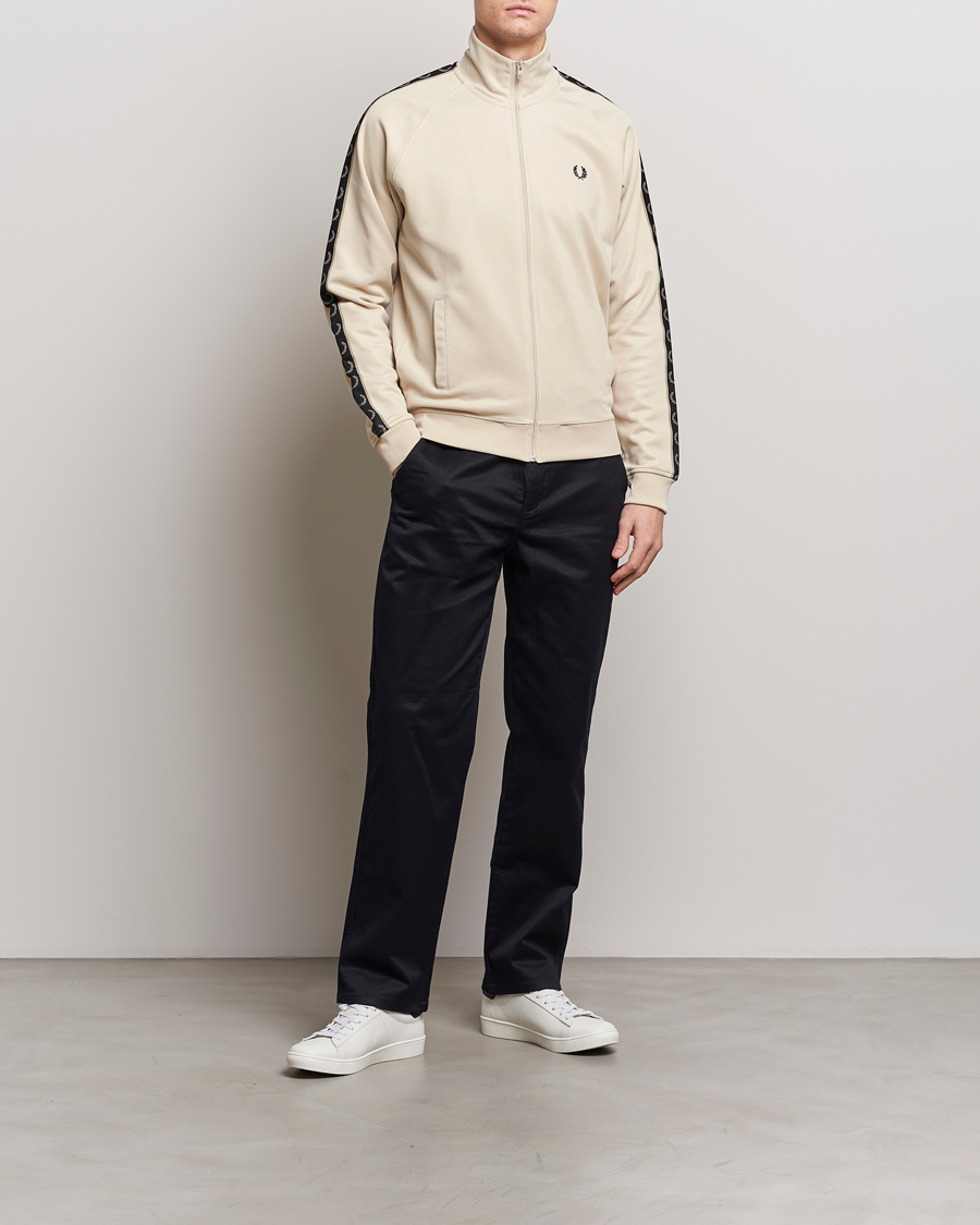Hombres | Jerséis y prendas de punto | Fred Perry | Taped Track Jacket Oatmeal