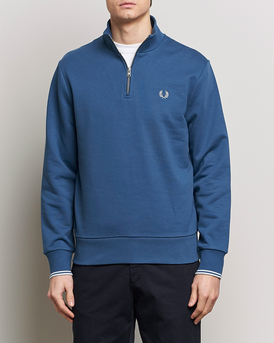 Hombres | Fred Perry | Fred Perry | Half Zip Sweatshirt Midnight Blue