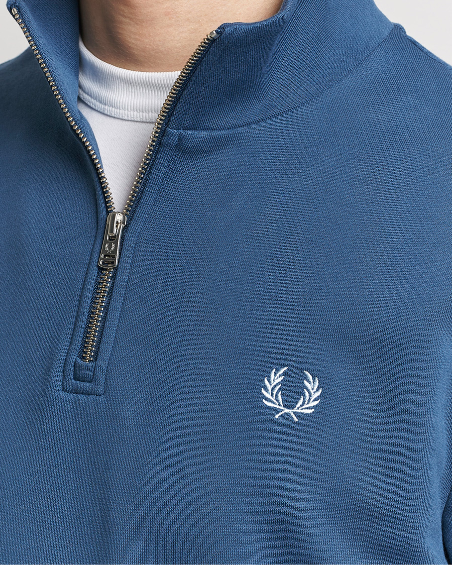 Hombres | Jerséis y prendas de punto | Fred Perry | Half Zip Sweatshirt Midnight Blue