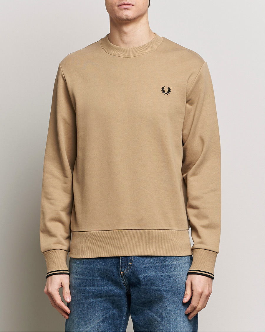 Hombres | Fred Perry | Fred Perry | Crew Neck Sweatshirt Warm Grey
