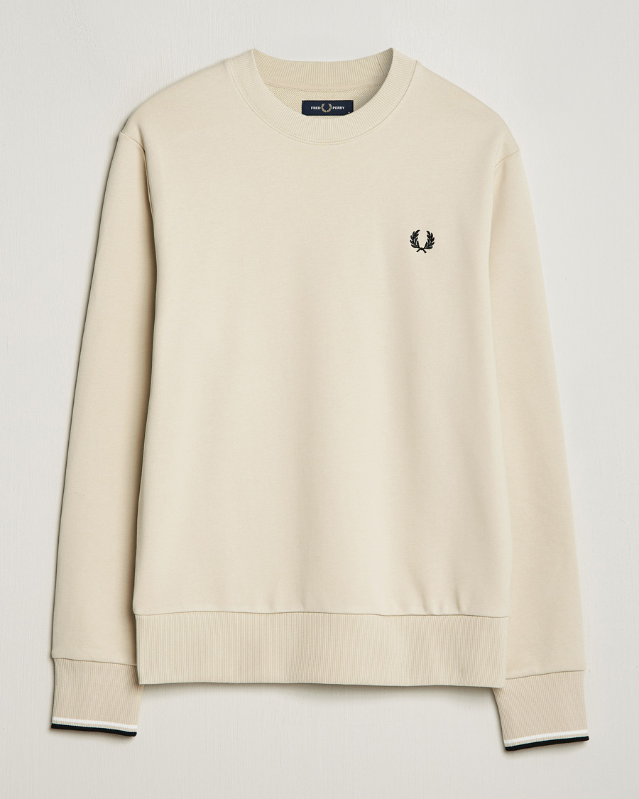 Hombres | Jerséis y prendas de punto | Fred Perry | Crew Neck Sweatshirt Oatmeal