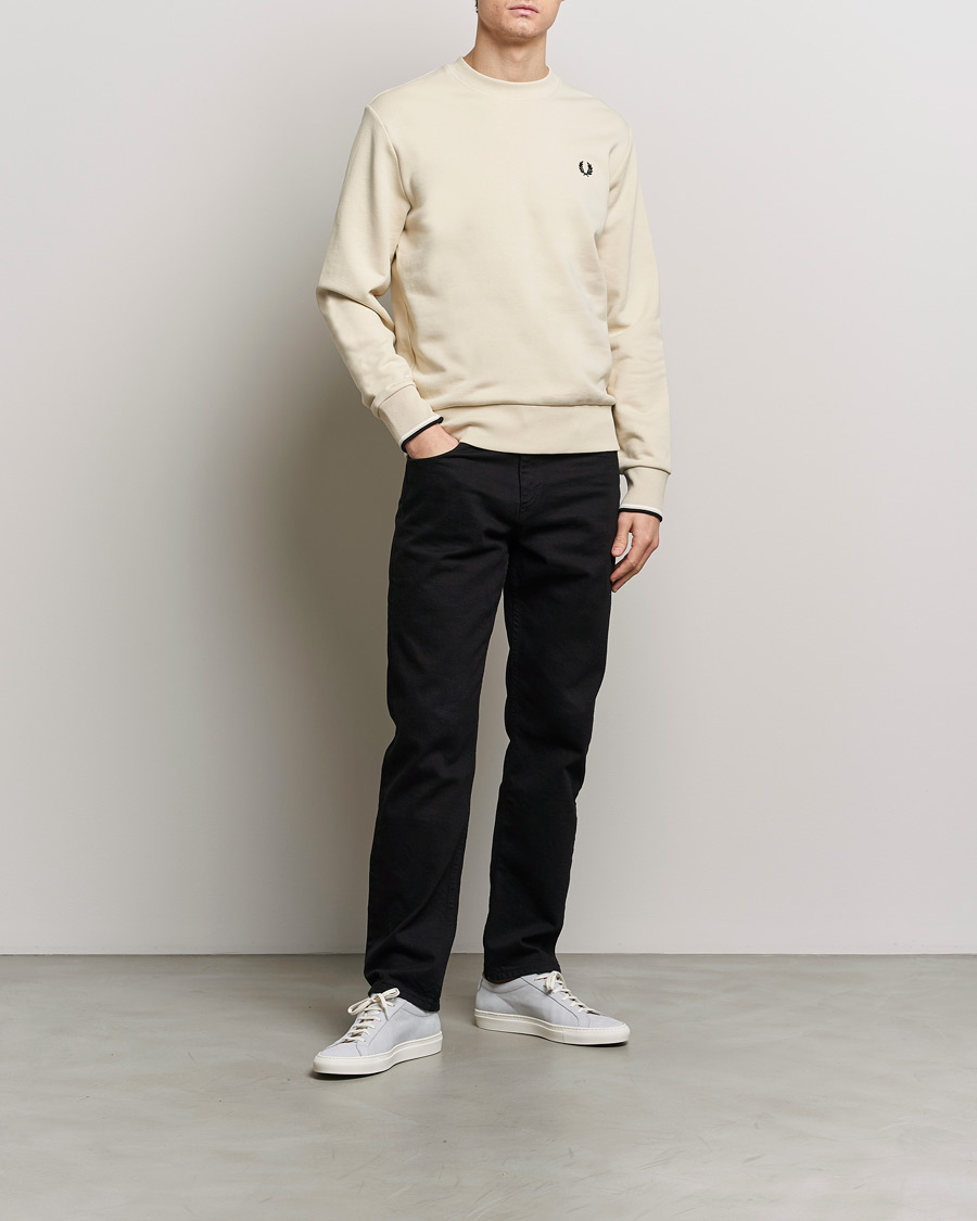 Hombres | Jerséis y prendas de punto | Fred Perry | Crew Neck Sweatshirt Oatmeal