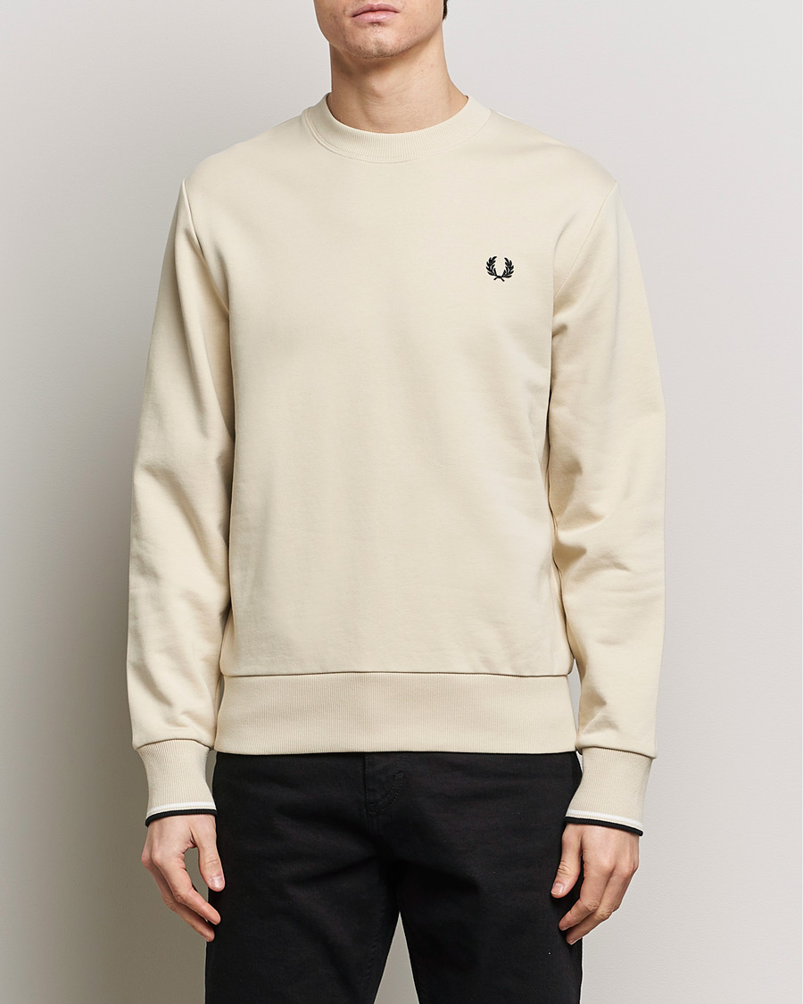 Hombres | Sudaderas | Fred Perry | Crew Neck Sweatshirt Oatmeal