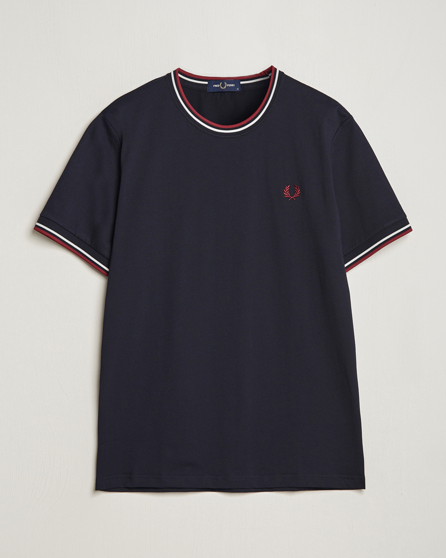 Hombres | Camisetas | Fred Perry | Twin Tipped T-Shirt Navy
